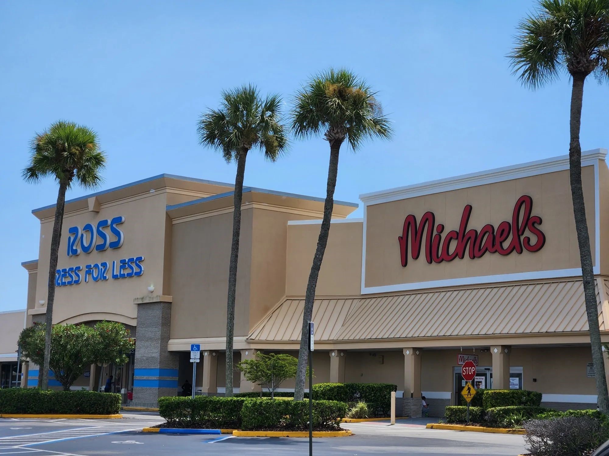 Ross and Michaels, surrounded by Palm trees