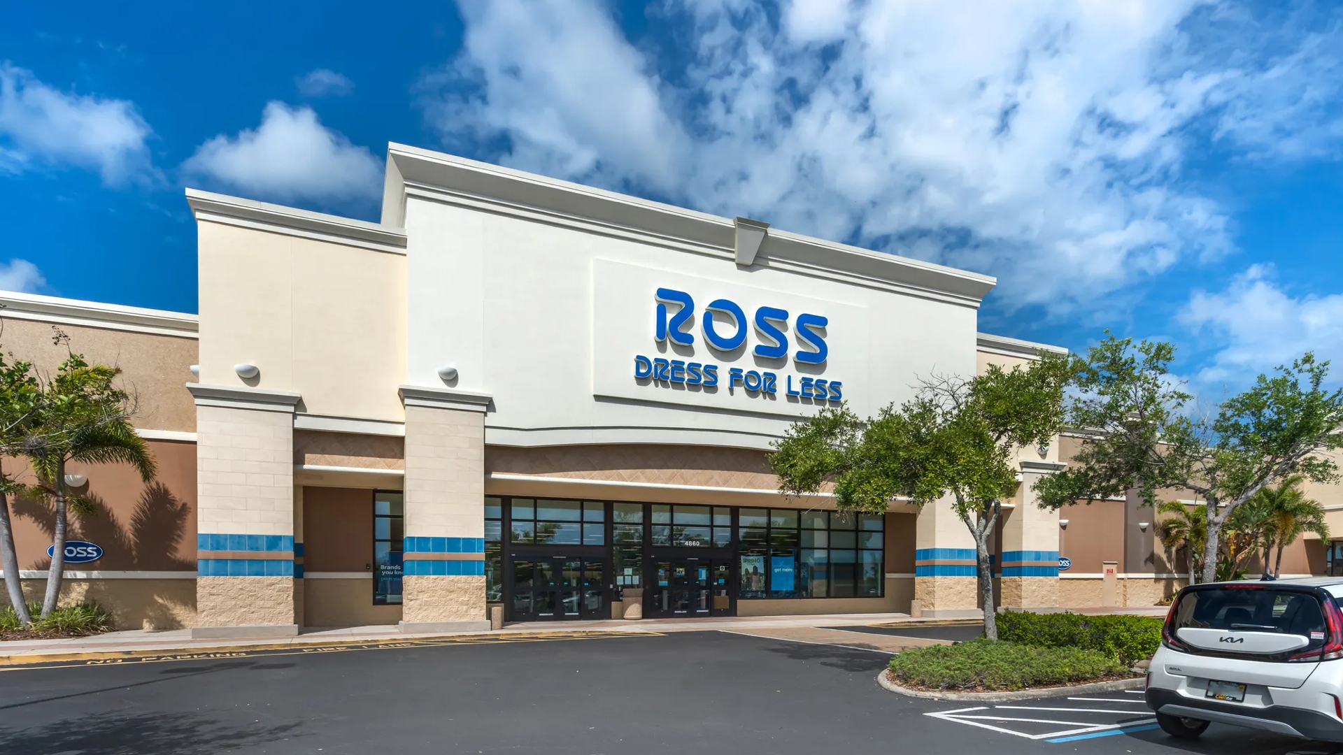 A Front Exterior Shot of the Retail Property Ross