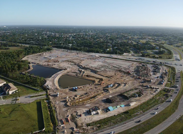 Aerial View of Gateway Marketplace Construction